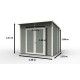 Abri de Jardin en Bois Massif 4.31 mètres carrés - 19mm Skur 4 Anthracite - Baltic