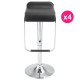 Lot de 4 Tabourets de Bar Noir KosyForm