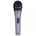 Microphone in hand for singing soloist onstage Sennheiser cardioid