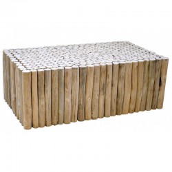 Low log cabin KosyForm teak table