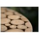 Low log cabin KosyForm teak table