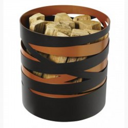 Storage in wood Ribbon frosted black and copper Dixneuf Design
