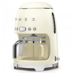 Cafetière programmable Smeg année 50 Crème Chromé