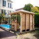 Blueterm wooden garden kiosk 12.32 m2 with 2 Habrita Walls
