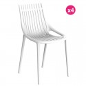 Set of 4 Chairs Vondom Ibiza White