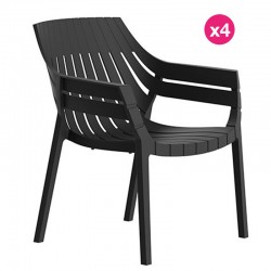 Lot de 4 fauteuils Vondon Spritz bronze Lot de 4 fauteuils Vondon Spritz bronze