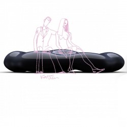 Banc Design Lava Vondom noir Banc Design Lava Vondom noir