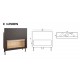 14.5kW FM-IT-100 wood fireplace insert with ventilated heat