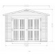 Garage in legno massello Habrita 24,23m2 in assi da 60mm