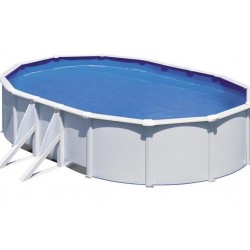 GRE Oval Pool White Fiji 500×300x120 con filtro de arena