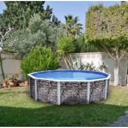 Above ground pool TOI Grey stone round 350xH120 with complete kit