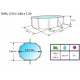 Piscina acima do solo TOI Mallorca oval 550x366xH120 com kit completo Branco