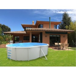 Piscine hors sol TOI Magnum ovale 550x366xH132 Compact Blanc