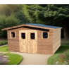 Habrita Thermabri massief houten tuinhuisje 15,14 m2 met stalen dak