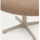 VeryForma Hellbrauner Aspe Fußhocker aus Stoff und Metall
