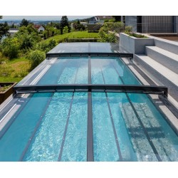 Linea Flat Pool Enclosure Abrilios Telescopic for Pool 600x300 Linea Flat Pool Enclosure Abrilios Telescopic for Pool 600x300