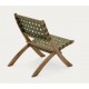 Fauteuil Pliable Beli en bois massif et corde verte VeryForma