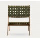 Fauteuil Pliable Beli en bois massif et corde verte VeryForma