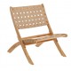 Fauteuil Pliable Beli en bois massif et corde beige VeryForma