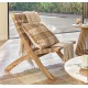 Beli Poltrona Pieghevole in legno massello e corda beige VeryForma