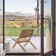 Beli Poltrona Pieghevole in legno massello e corda beige VeryForma