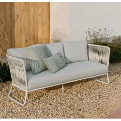Saco 3-Sitzer-Outdoor-Sofa aus Seil und Stahl VeryForma Saco 3-Sitzer-Outdoor-Sofa aus Seil und Stahl VeryForma