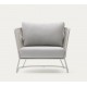 Fauteuil d'extérieur Saco en corde et acier gris VeryForma
