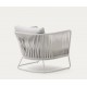Fauteuil d'extérieur Saco en corde et acier gris VeryForma