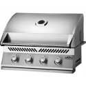 Churrasqueira a gás embutida Napoleon 500 Bi Series 32 com 4 queimadores de aço inoxidável