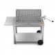 Le MarquLe Marquier Irissarry Stainless Steel Barbecue with Cart and Rotisserie