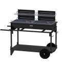 Le Marquier XL Doppelbrenner-Grill mit Wagen
