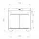 Mueble de cocina exterior Le Marquier 80 x55 cm acero negro