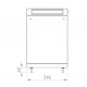 Mueble de cocina exterior Le Marquier 80 x55 cm acero negro