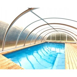 Cobertura telescópica para piscina de altura média 394x642x137 Trend3 Azuro Abrilios Cobertura telescópica para piscina de altura média 394x642x137 Trend3 Azuro Abrilios